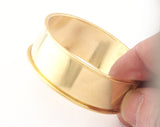 Bangle Bracelet gold plated brass  adjustable 20x60mm supplies findings Raf2 - BRC