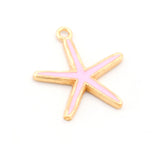 Starfish Colorful Charms Enamel Shiny Gold Plated Charms 23x20mm findings 2668