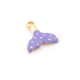 Whale Tail Colorful Charms Enamel Shiny Gold Plated Charms 16mm findings 2668