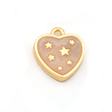 Star in Heart Colorful Charms Enamel Shiny Gold Plated Charms 16x20mm findings 2668