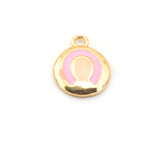 Horseshoe Colorful Charms Enamel Shiny Gold Plated Charms 12x14mm findings 1822-2