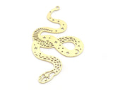 Snake Charms Pendant Raw Brass 30x55mm 0.6 mm 1 hole chams 1508-2