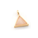 Triangle (Fire Element Symbols) Colorful Charms Beads Enamel Shiny Gold Plated Charms 11mm findings 1424-7