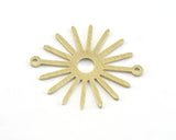 Sun Charms Connector 25x27mm 2 holes Raw brass Copper Brushed findings R197-145