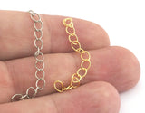 Chain Extender chain cable chain Nickel Free Silver Tone, Gold Tone Findings 50x3.5mm 4887