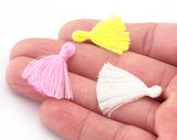 Tassels Colorful Cotton Tassels Earring Handmade Jewelry Making Tassels Pendant DIY Craft Supplies (25mm ) raf4