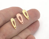 Drop Earring Stud Post Raw Copper Brass 15x7.5mm Earring  Blanks 1562