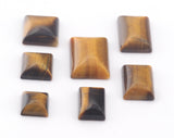 Tiger's Eye Rectangle Square Domed Gemstone Cabochons