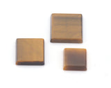 Tiger's Eye Rectangle Square Inclined Edge Gemstone Cabochons