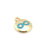 Infinity Colorful Charms Enamel Shiny Gold Plated Charms 14.5mm findings 1424-5