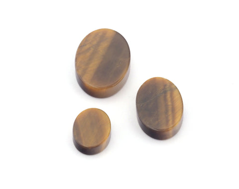 Tiger's Eye Oval Coin Gemstone Cabochons Thickness 4 mm