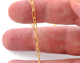 Oval link Chain Soldered Raw Brass 6x2.3mm  Z136