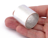 Cylinder tube 32x32mm (30mm inner size) Antique silver plated brass bab30 OZ2776