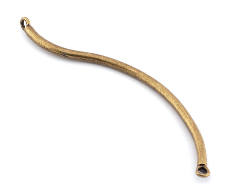 Curved Connector Long Stick Antique Bronze Plated Findings 133mm 5004