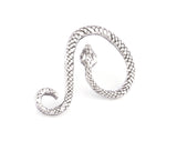 Snake Animals Earring Post Gold Tone, Shiny silver plated , Antique Silver Plated  45x31mm OZ5038