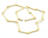 Bar Chain Jewelry chain Brass 15mm 6" -  17.5mm 7" - 20mm 8" 25mm 10" - 30mm 12"-  35mm 14" -  40mm 16" -  45mm 18" - 50mm 20" 55mm 22" 5100