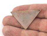 Triangle tag 45x35mm antique copper tone 2 hole connector charms ,findings 742AC-U-38