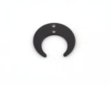 Crescent Moon 20mm 2 hole Black Painted Brass Charms Findings Stampings OZ3464-120