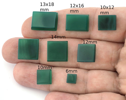 Dyed Agate Square - Rectangle Flat Cabochon 6 - 8 - 10 - 12 - 14mm - 6x8 8x10 - 10x12 - 10x14 - 12x16 - 13x18mm cab54