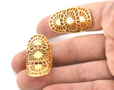 Sun Ring Adjustable Shiny Gold Plated Brass 40mm  (17.5mm 7US inner size) 3908