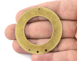 Disc Round Connector 52mm Antique Bronze circle tag, brass findings 355
