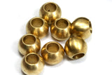 340 pcs mixed raw brass sphere bead 3-4-5-6-9-10mm