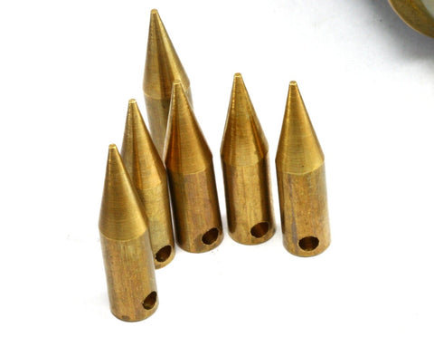 Raw Brass Spike 6x25mm pendulum 1107R