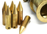 Raw Brass Spike 8x35mm 5/16"x1 3/8" finding spacer industrial design (2,5mm 1/10" 30 gauge hole ) pendulum R1139