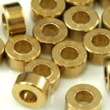 Raw Brass Cylinder 3x6mm (hole 3mm) 1650 bab3