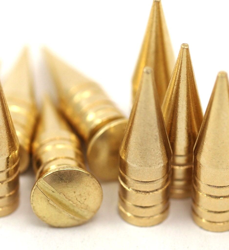 Gold tone Brass Studs and Spikes Metal Screw Back Leather-craft DIY 482