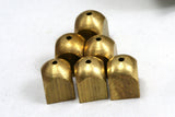 Raw Brass Cone 11x8mm (hole 6.8mm 1.1mm) industrial brass Charms,Pendant,Findings end cap ENC6 1565