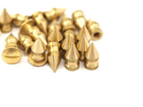 Raw Brass Spike Tribal Stud Pendant (7x14mm) with bolt pendulum 624