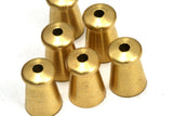 20 pcs Raw Brass 10x7mm (hole 6mm 1,8mm) industrial brass decorative cord end beads, hanging metal beads ENC6 723