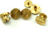 chicago screw / concho screw, 10x7mm raw brass studs, screw rivets, 1/8" bolt CSC5 2154-2034