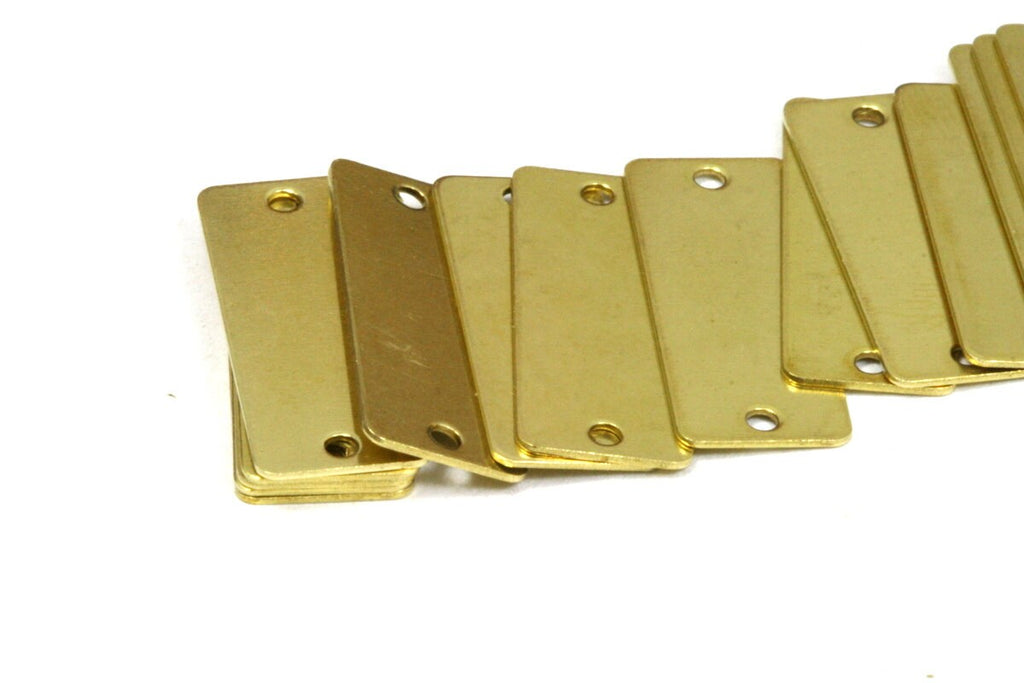 Rectangle tag 2 hole connector 60 pcs 8x20mm raw brass charms ,raw brass findings 161R-36