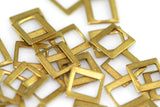 rectangle  connector Charms ,60 pcs Raw Brass 7x7mm Findings R072-6