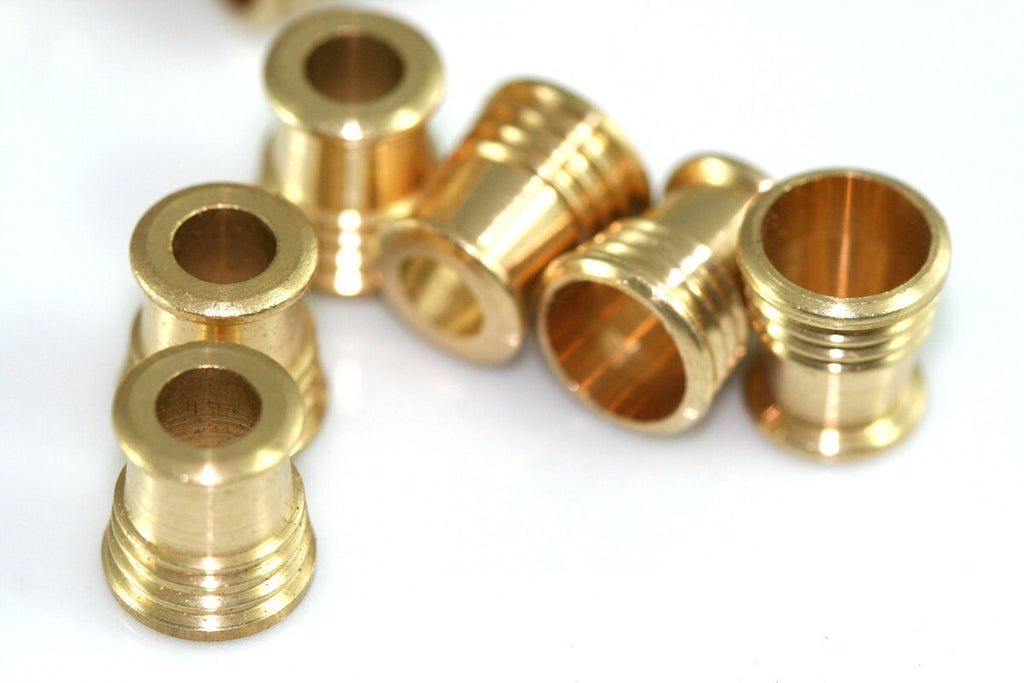20 pcs   Raw Brass end caps 10x9mm ENC7-4 664