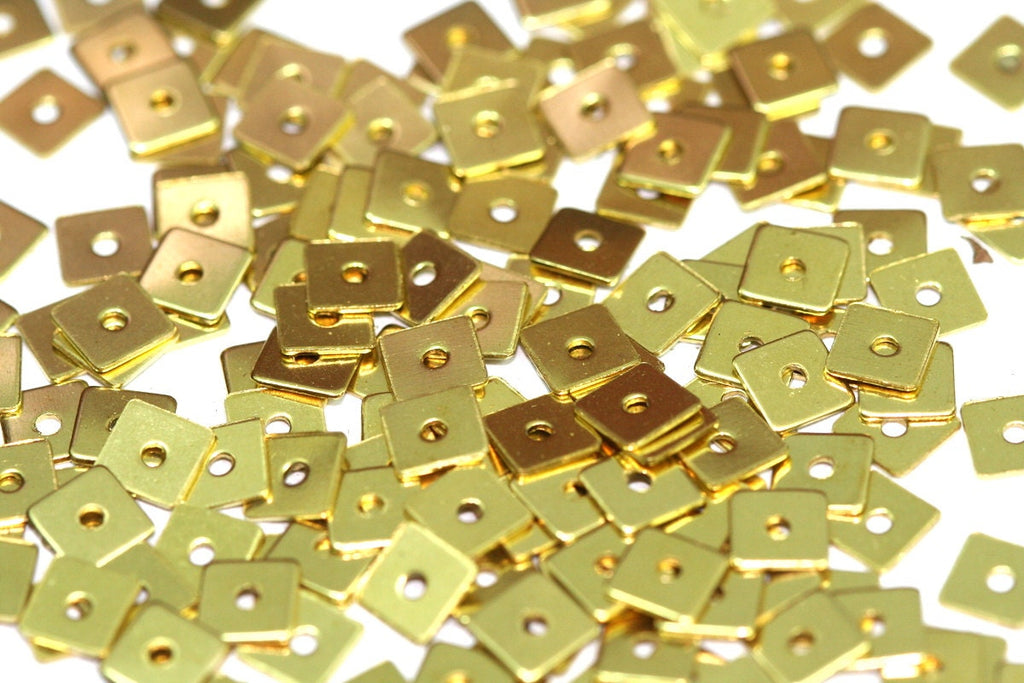 brass square tag midle hole 300 pcs 5mm raw brass connector charms ,raw brass findings 388RM-29 tmlp