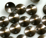400 pcs 7mm raw brass cone circle tag 2 hole raw brass connector charms ,raw brass findings 610R-60 tmlp