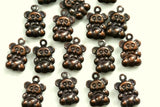 Teddy Bear double side Charms ,60 Pcs Antique Copper Tone Brass 13x18mm Findings, pendant 905AC-18