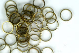 Raw Brass round faceted Ring 8mm bab 1481