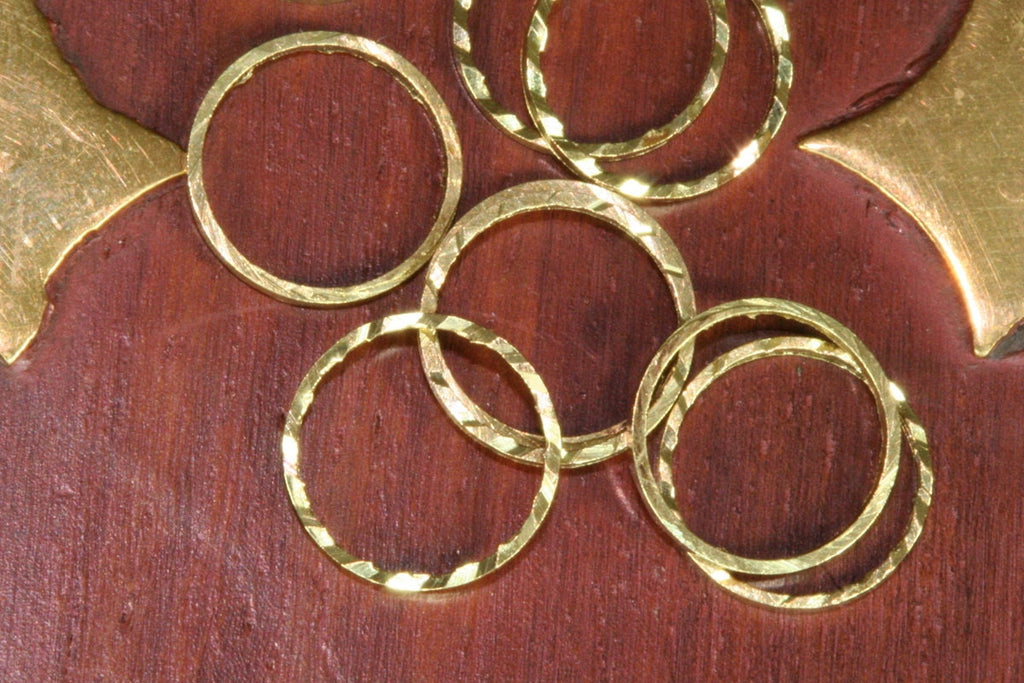 faceted Ring 10mm 100 pcs Raw Brass round bab9 1680
