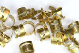 Ear Cuffs with One Hole 50 pcs (25 pair) Raw Brass 10x8mm 3/8x5/16 inch 996C