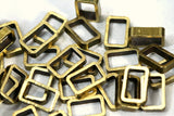 Rectangle Bead spacer 10 pcs L225 Raw Brass  8x12x2,5mm 0,314"x0,47"x0,1  finding industrial design bab611