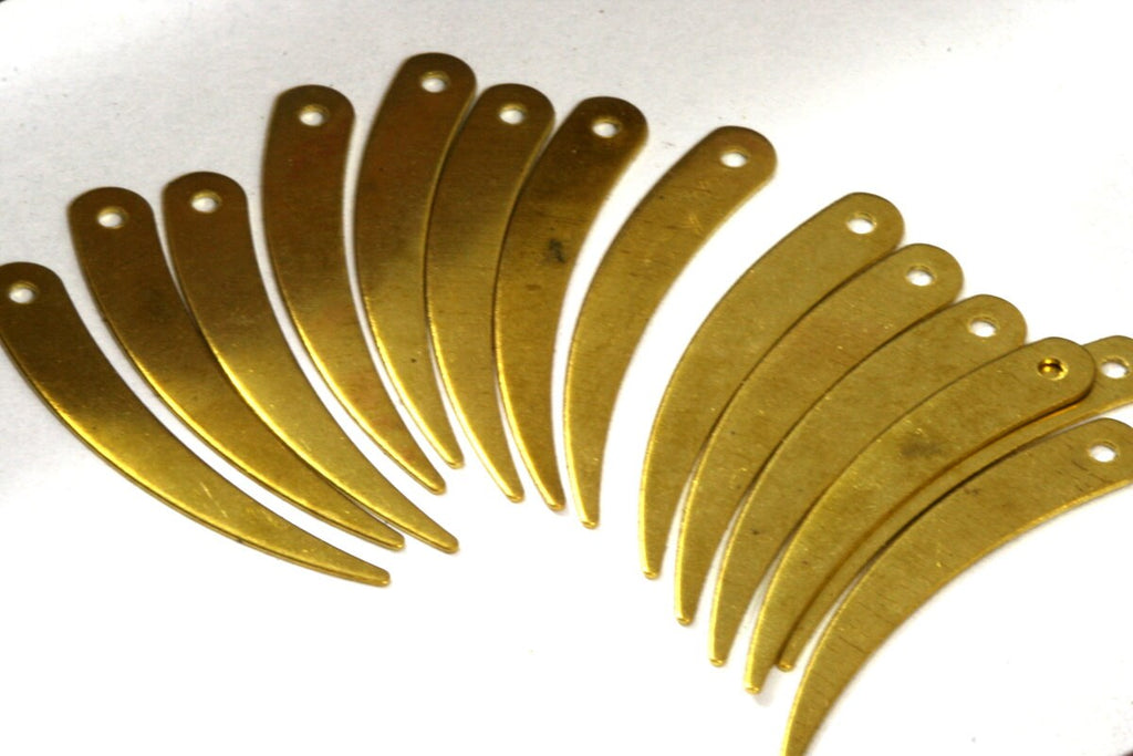 100 Pcs Raw Brass 32x5mm spike shape Charms ,Findings 285R-44