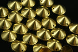 80 pcs 13mm raw Brass cone circle tag 2 hole connector charms , raw brass findings 730R-42
