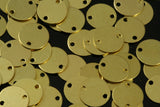 300 Pcs Raw Brass 8mm Circle tag 2 hole connector Charms ,Findings 76R-58 tmpl