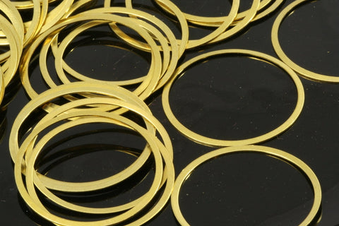 Circle Links, Seamless Ring Circle Connectors for Jewelry Making 100 pcs 19mm raw brass 448R-36