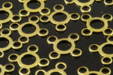 200 Pcs Raw Brass 12x12mm 4 loop Charms ,Findings 155R-34