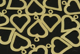 180 pcs raw brass 13x6mm heart shape charms ,raw brass pendant,raw brass findings 821R-45
